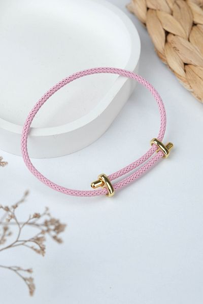 Jack Ferrero Gold Steel / Unisex Colorful String Bracelet (Adjustable)