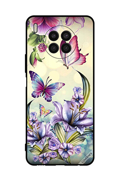 Covernex غطاء حماية لهاتف Honor 50 lite برسومات زهور وفراشات جميلة