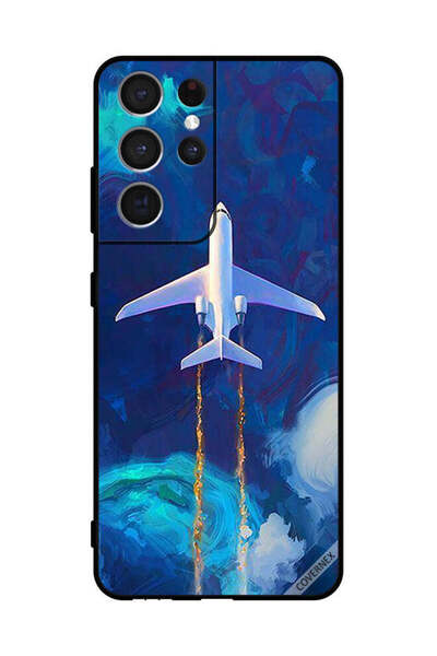 Covernex غطاء حماية لهاتف سامسونج S21 ألترا 5G برسومات طائرة