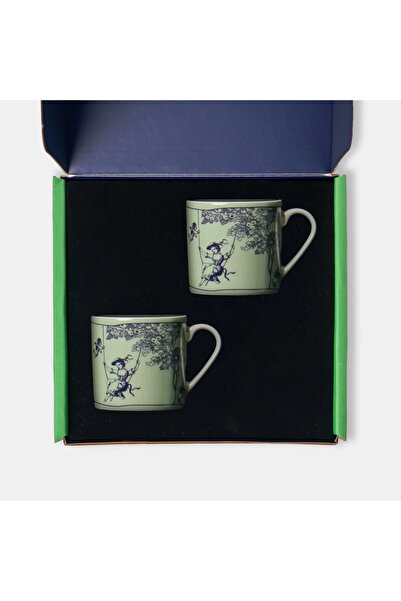 VİTELLİ Timeless 2'li Porselen Türk Kahvesi Fincan Seti