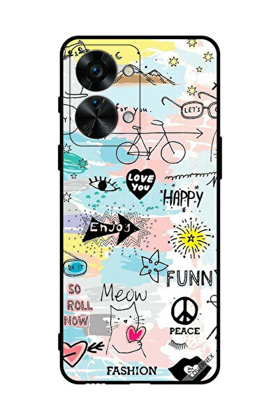 Covernex غطاء حماية لهاتف OnePlus NORD 2T Doodle Meow Enjoy
