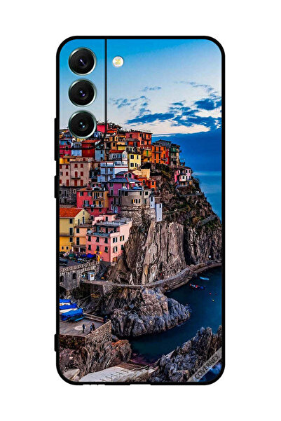 Covernex غطاء حماية لهاتف سامسونج S22+ 5G - منازل ملونة على البحر