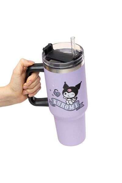 Pyramid Kuromi 900ml Multiway Travel Cup and Straw
