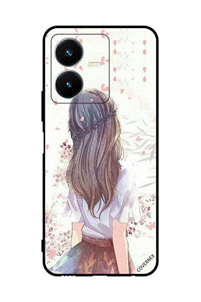 Covernex غطاء حماية لهاتف فيفو Y22 فتاة لطيفة في تفكير عميق