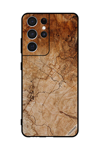 Covernex غطاء حماية لهاتف سامسونج S21 Ultra 5G بنمط خشبي عتيق
