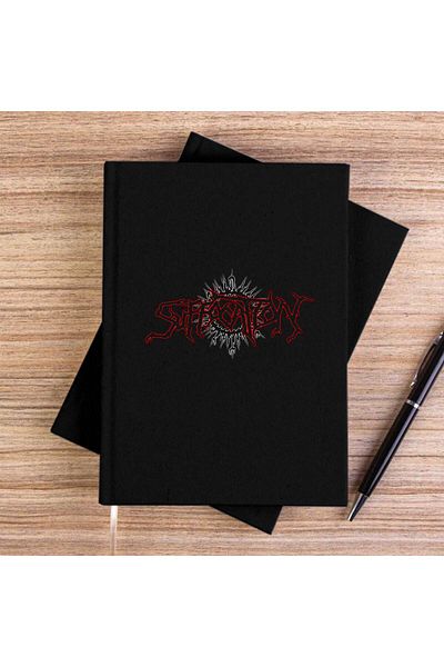 Z zepplin Suffocation Written Logo Black Unlined Canvas Notebook