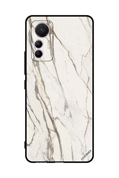 Covernex غطاء حماية لهاتف شاومي 12 لايت بنمط رخامي متشقق كلاسيكي