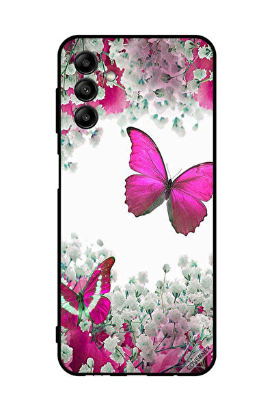 Covernex غطاء حماية لهاتف سامسونج جالاكسي A04s برسومات فراشات جميلة وورود صغيرة