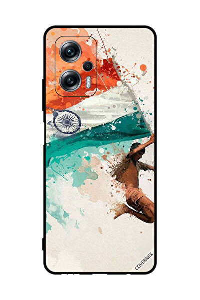 Covernex غطاء حماية لهاتف Xiaomi Poco X4 GT يحمل علم الهند أثناء الطيران