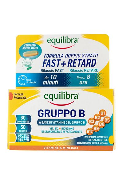 Equilibra Vitamin B Complex Double Layer, Slow and Fast Release, 30 Tablets, Equilibra
