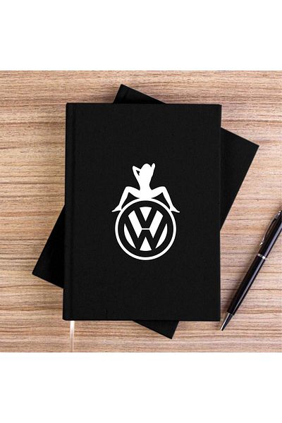 Z zepplin Volkswagen Woman Black Unlined Canvas Notebook