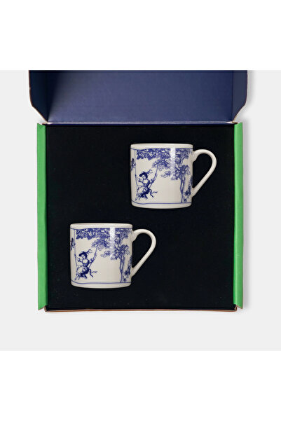 VİTELLİ Timeless 2'li Porselen Türk Kahvesi Fincan Seti