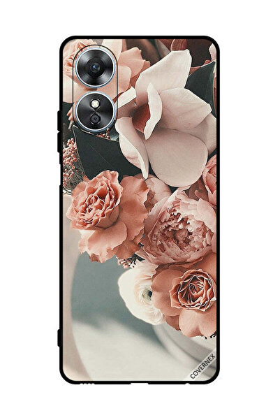 Covernex غطاء حماية لهاتف Oppo A17 باقة من أزهار الخوخ الجميلة