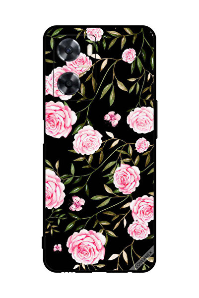 Covernex غطاء حماية لهاتف Oppo A77 4G وردي في باقات من الأوراق الصغيرة