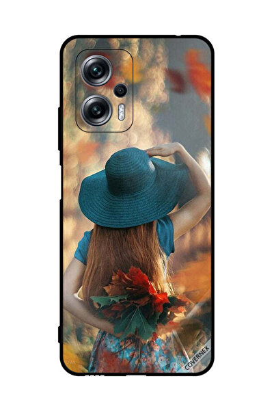 Covernex غطاء حماية لهاتف شاومي ريدمي نوت 11T برو، فتاة قبعة تخفي أوراق الحب