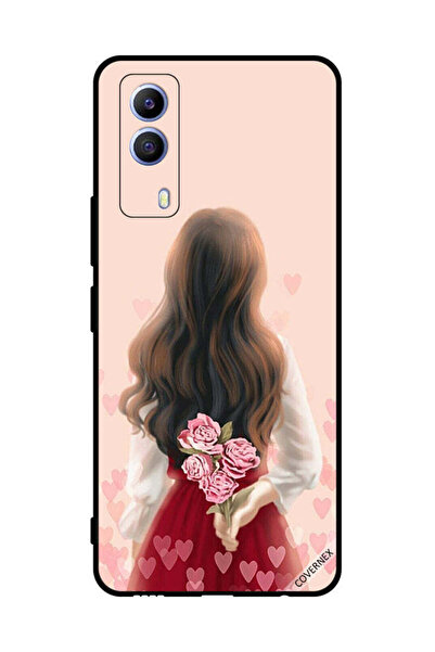 Covernex غطاء حماية لهاتف فيفو T1x - فتاة تخفي الزهور