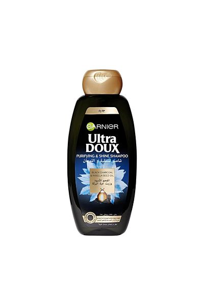 Garnier Charcoal Melt-In Shampoo - Deep Cleansing and Hair Care with Black Seed Oil Extract 400ml