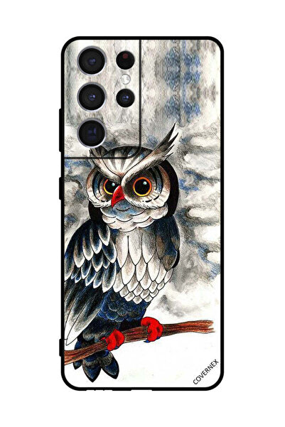 Covernex غطاء حماية لهاتف سامسونج S21 ألترا 5G برسومات بومة فنية