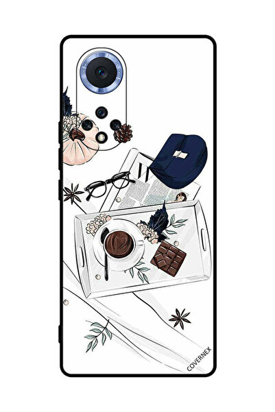 Covernex غطاء حماية لهاتف Honor 50 Pro - فن القهوة والشوكولاتة