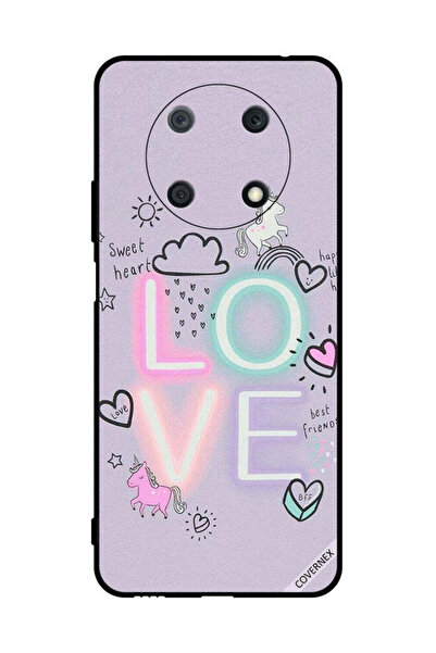 Covernex غطاء حماية لهاتف هواوي نوفا واي 90 - قلب حلو وحب وحيد القرن