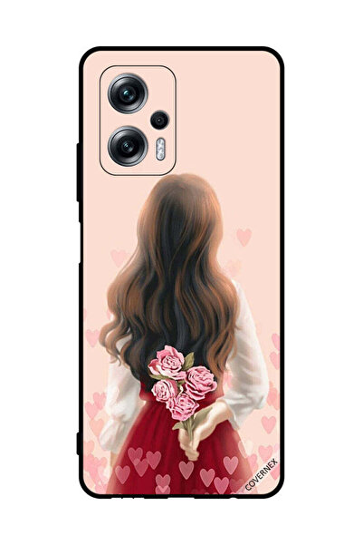 Covernex غطاء حماية لهاتف شاومي بوكو X4 GT فتاة تخفي الزهور