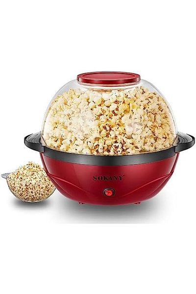 SOKANY SK-905 850W Automatic Stirring Popcorn Maker, 3.6L Popcorn Popper maker, Nonstick Plate, Cool