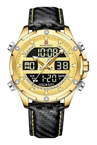 Naviforce Men Military Digital Analog Quartz Watches Japanese Quartz Movement 3Atm Waterproof