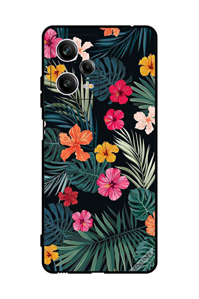 Covernex غطاء حماية لهاتف شاومي ريدمي نوت 12 برو - زهور متعددة الألوان وريش أ...