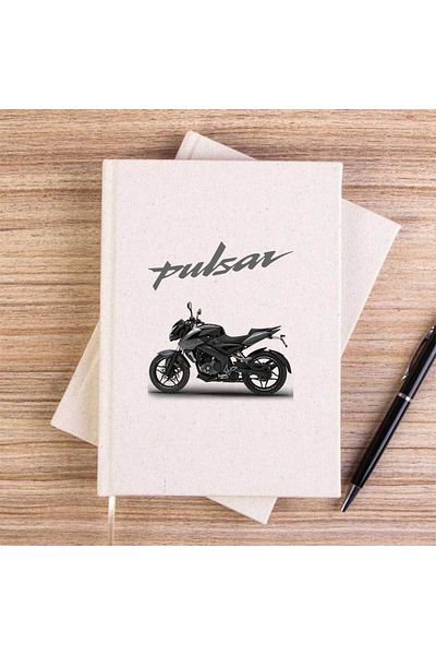 Z zepplin Pulsar Ns200 Moto Cream Unlined Canvas Notebook