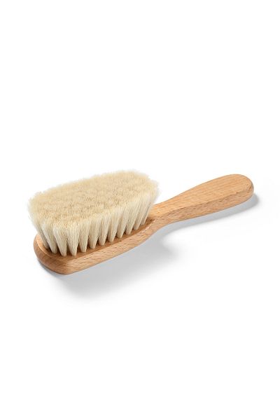 Babyono Natural hair brush, wooden, cream, 16 cm