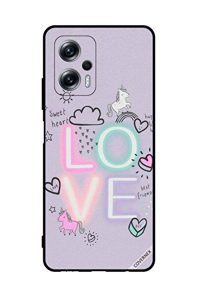 Covernex غطاء حماية لهاتف Xiaomi Poco X4 GT بتصميم قلب حلو وحب وحيد القرن