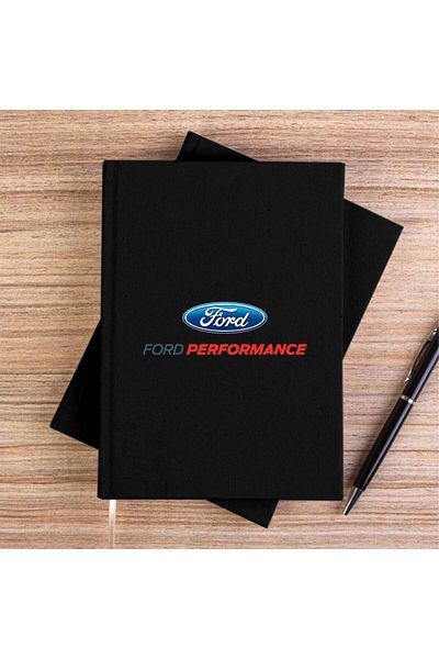 Z zepplin Ford Performance Black Unlined Canvas Notebook