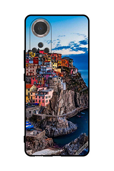 Covernex غطاء حماية لهاتف Honor 50 - منازل ملونة على البحر