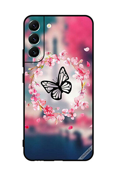 Covernex غطاء حماية لهاتف سامسونج S22+ 5G بتصميم فراشة وحلقة زهور