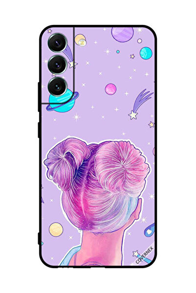 Covernex غطاء حماية لهاتف سامسونج S22+ 5G، رسم فتاة ونجوم الفضاء