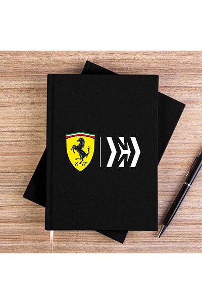Z zepplin Scuderia Ferari Mission Black Unlined Canvas Notebook