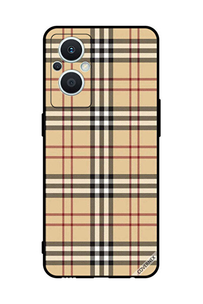 Covernex غطاء حماية لهاتف Oppo Reno 7 Z 5G بنمط خطوط على القماش