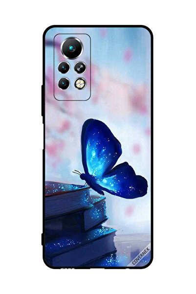 Covernex غطاء حماية لهاتف Infinix Note 11 Pro بتصميم فراشة على الكتب