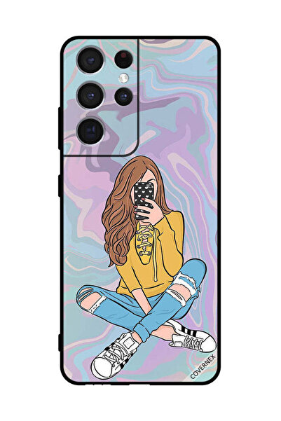 Covernex غطاء حماية لهاتف سامسونج S21 ألترا 5G، فتاة تلتقط صورة