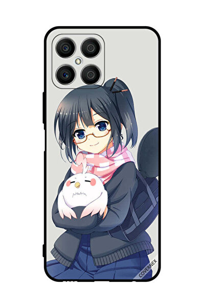 Covernex غطاء حماية لهاتف Honor X8 - فتاة تحمل حيوانًا أليفًا