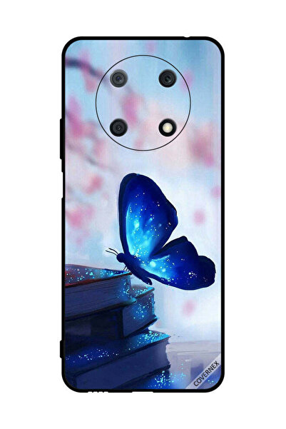 Covernex غطاء حماية لهاتف هواوي نوفا واي 90 بتصميم فراشة جالسة على الكتب