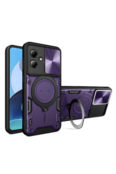 SKYDDAR INNOVATION Husă pentru Motorola Moto G14, CamGuard Pro, inel magnetic...