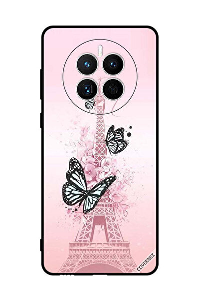 Covernex غطاء حماية لهاتف هواوي ميت 50E، فراشات تحلق فوق لون الطلاء