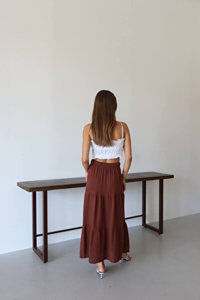 Lovely butik Elastic Waist Lace Adjustable Muslin Skirt