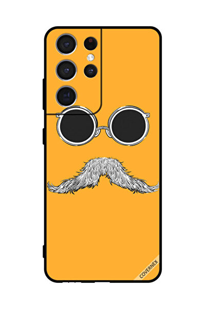 Covernex غطاء حماية لهاتف سامسونج S21 ألترا 5G مع نظارات وفن الشارب