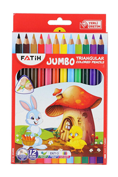 Fatih 12'Li Jumbo Kuru Boya / Anasınıf - 1.Sınıf - İlk Okul
