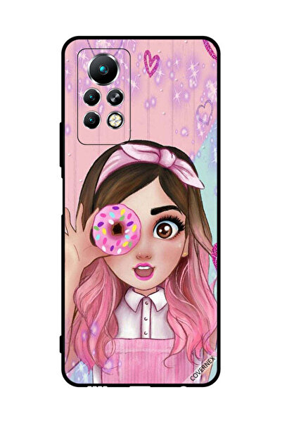 Covernex غطاء حماية لهاتف Infinix Note 11 Pro، فتاة صغيرة لطيفة تحمل دونات