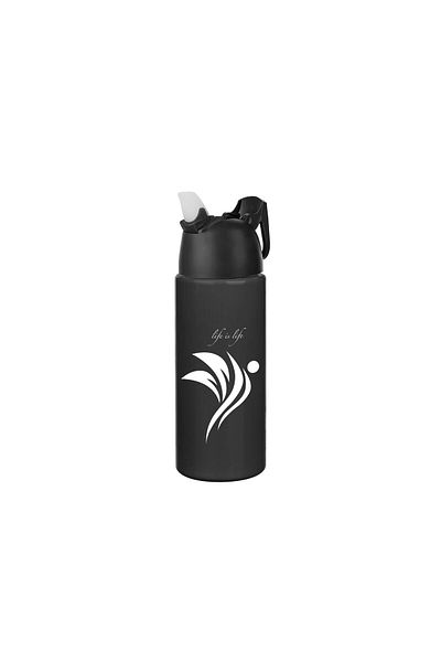 Cosiness Beautiful Life Patterned 500 ml Gray Pc Flask - Water Bottle