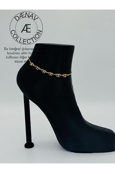 Daynav Colorful Butterfly Figured Steel Chain Summer Anklet