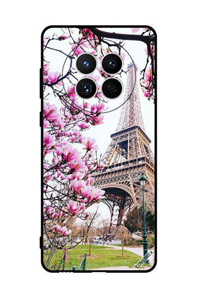 Covernex غطاء حماية لهاتف هواوي ميت 50 إي - زهور وبرج إيفل